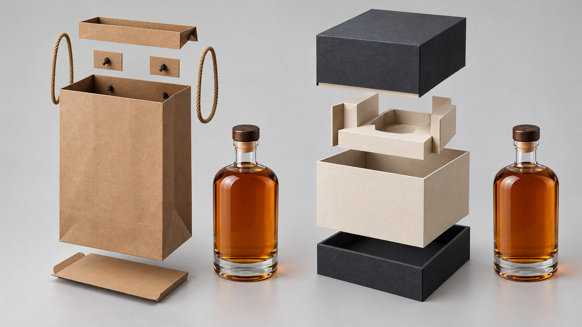 Liquor Packaging Structure And Bottle Support