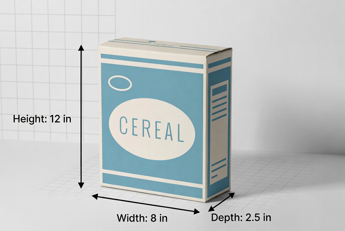 Standard Cereal Box Dimensions Standard Cereal Box Dimensions