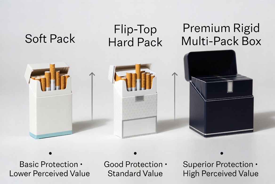 Soft Pack Hard Pack And Rigid Box Comparison Soft Pack Hard Pack And Rigid Box Comparison