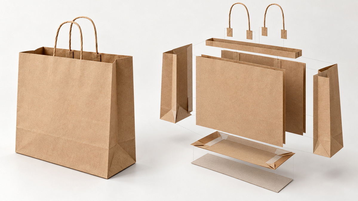 Wide Gusset Paper Bag Structure