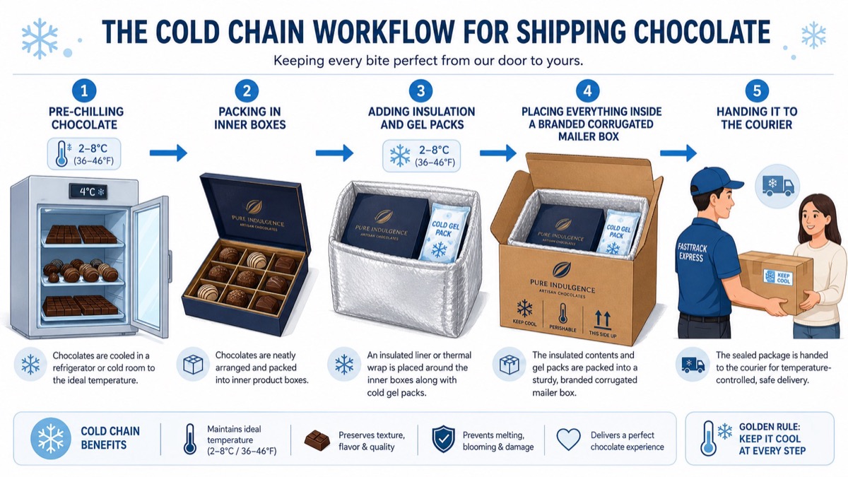 Cold Chain Chocolate Packing Workflow Cold Chain Chocolate Packing Workflow