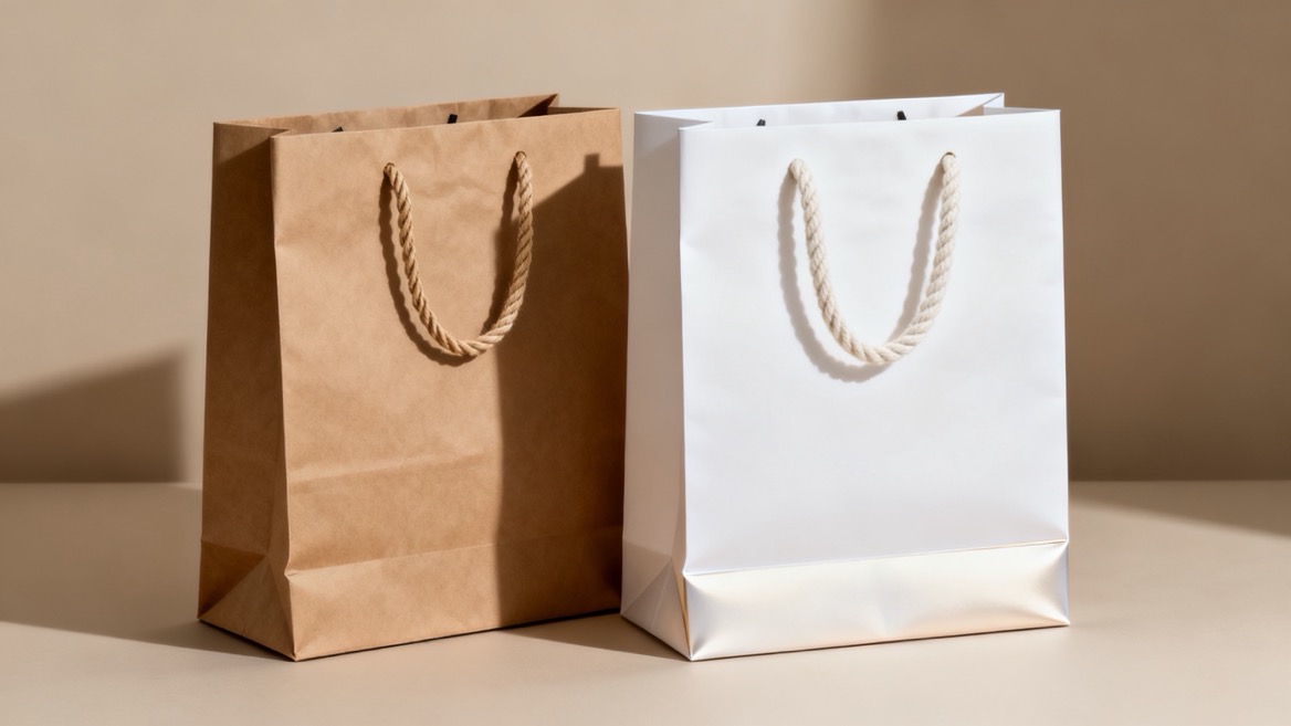 Kraft And White Paper Bag Comparison Kraft And White Paper Bag Comparison