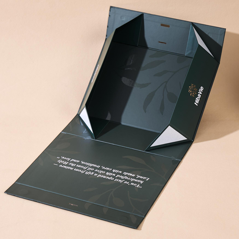 Foldable Magnetic Gift Box with Ribbon