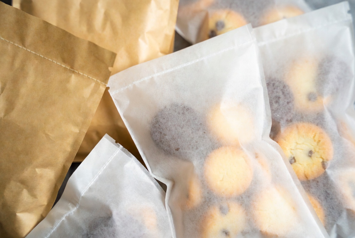 Grease Resistant Cookie Bags Close Up Grease Resistant Cookie Bags Close Up