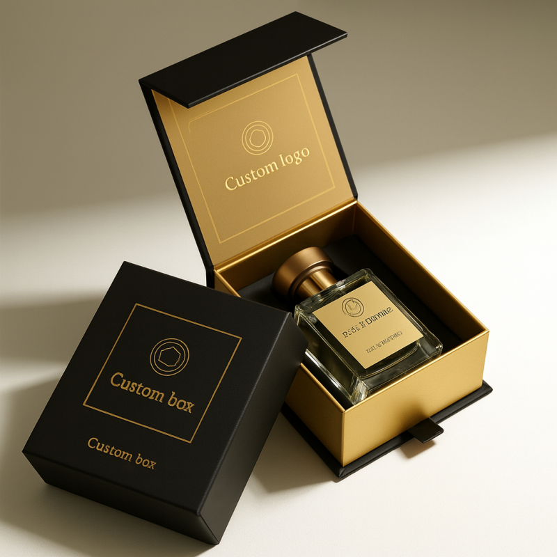 Custom Logo Perfume Magnetic Box Luxury Rigid Gift Packaging for Fragrance Bottles