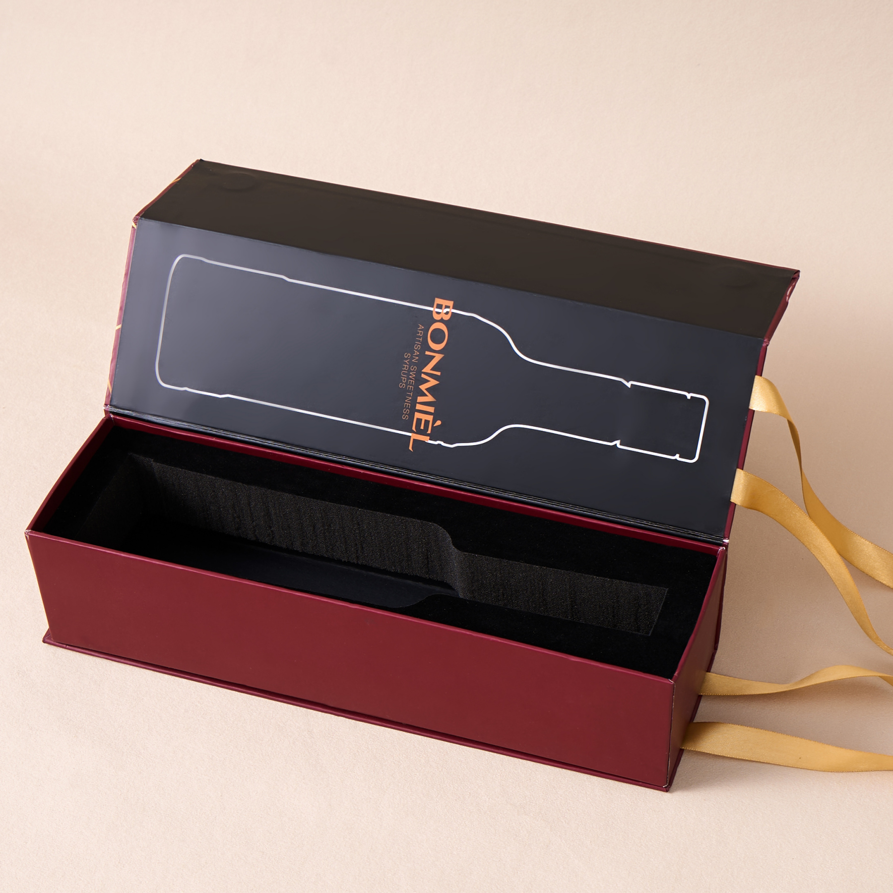 Ribbon-Handled Magnetic Wine Gift Box