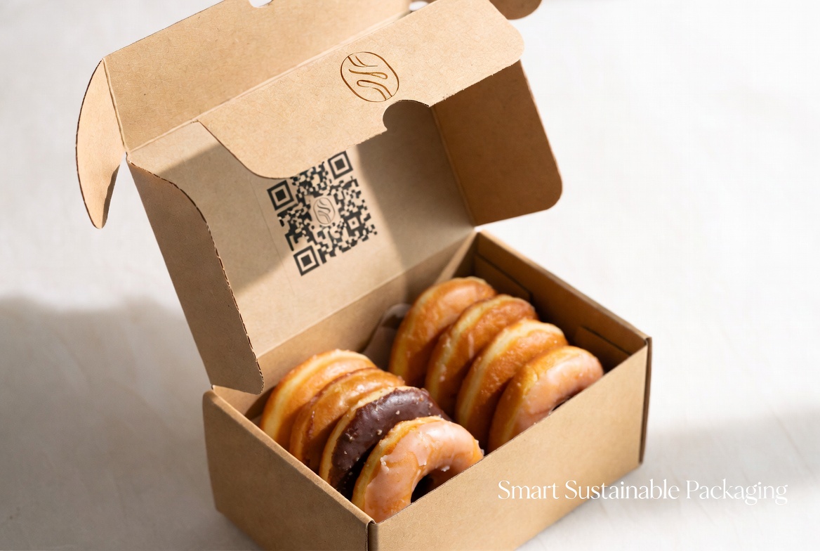 Premium Kraft Donut Gift Box With QR