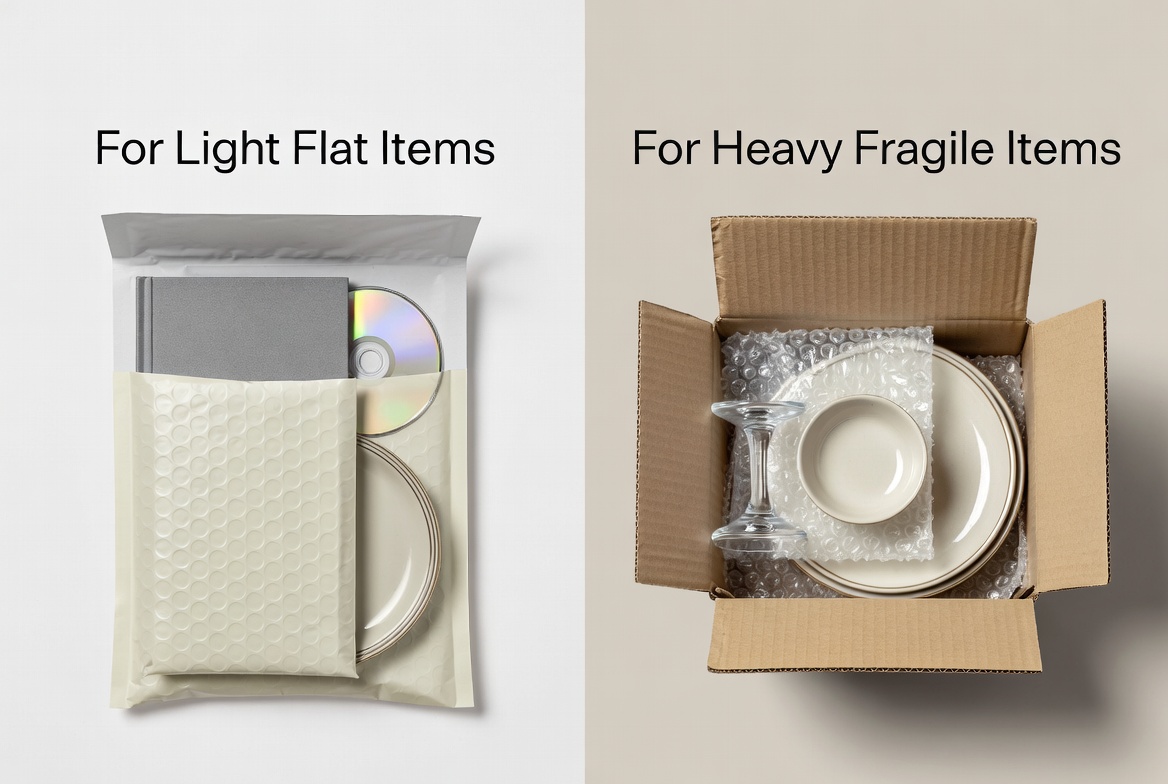 Bubble Mailer Versus Shipping Box Bubble Mailer Versus Shipping Box