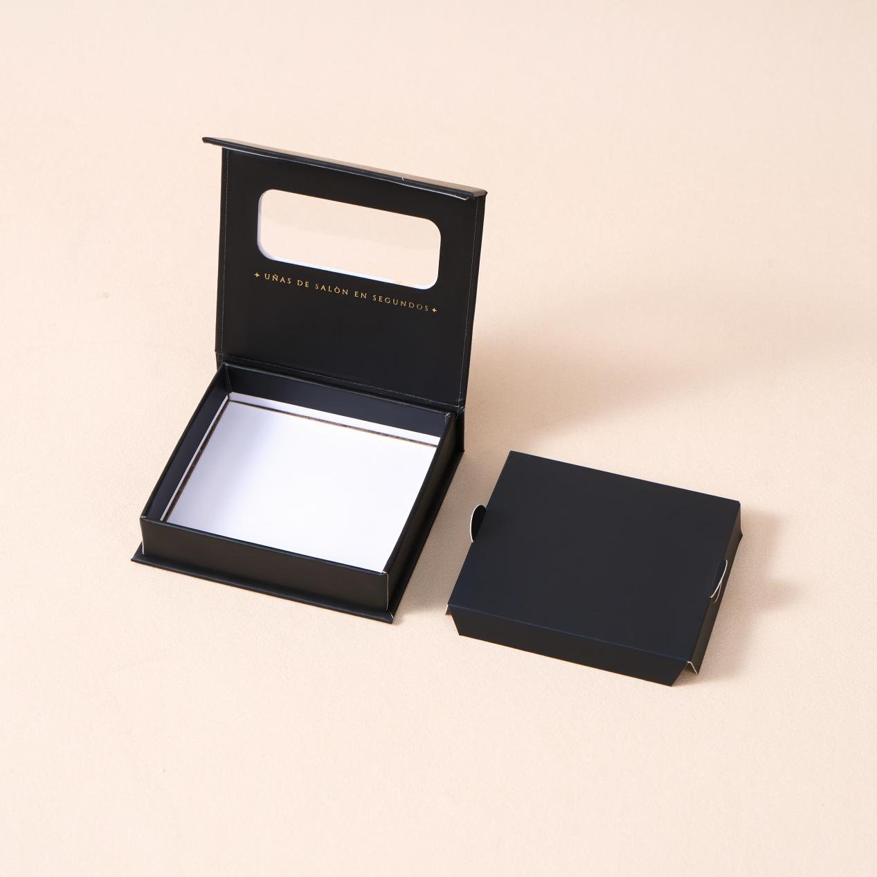 Rigid Magnetic Nail Packaging Box with PVC Window