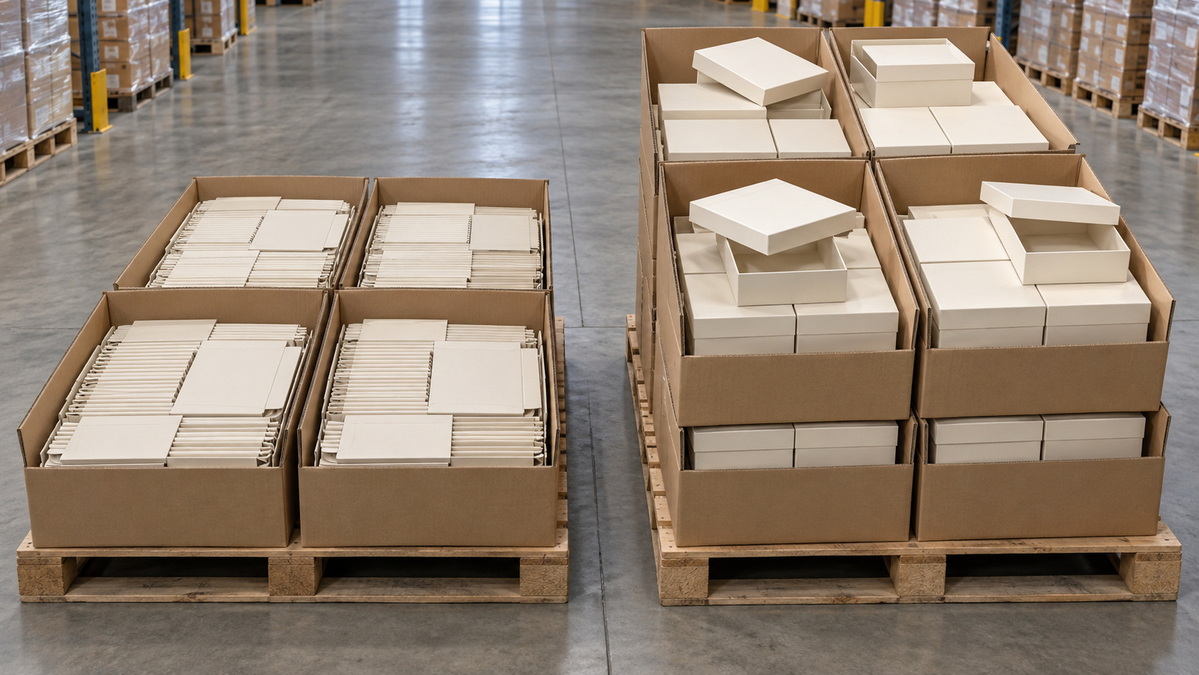 Flat Packed And Assembled Box Logistics