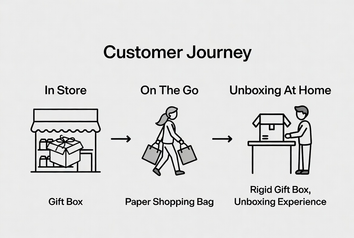 Retail Packaging Hybrid Strategy Diagram