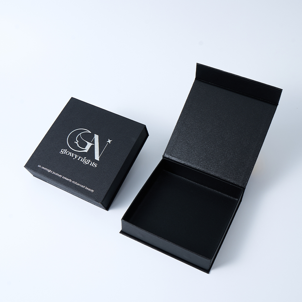 Custom Black Magnetic Gift Box with Hot Stamping Logo