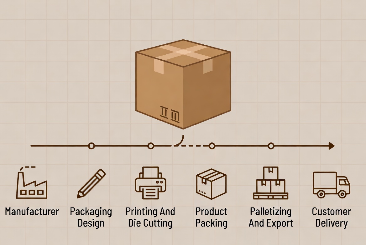 B2B Corrugated Packaging Supply Chain Flow