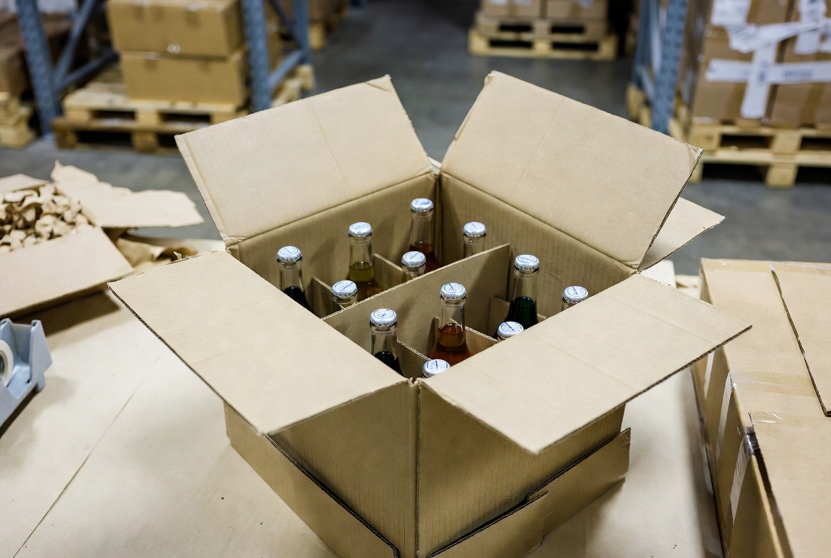 Corrugated Bottle Shipping Box Interior Corrugated Bottle Shipping Box Interior