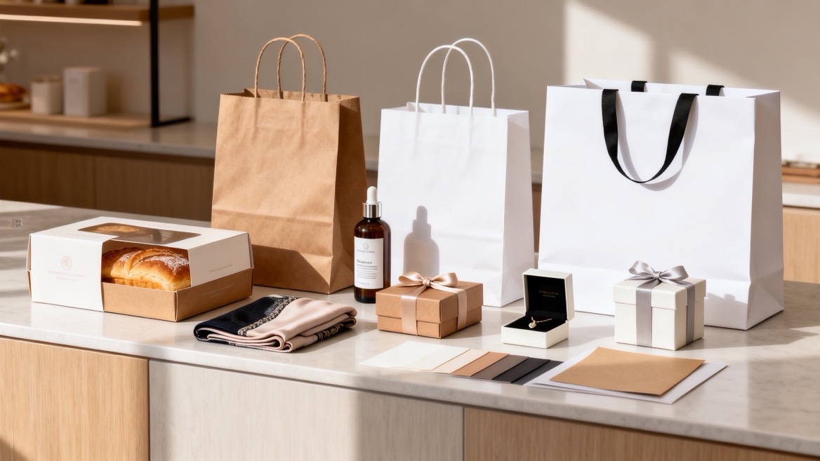 Custom Paper Bag Selection For Retail Products Custom Paper Bag Selection For Retail Products