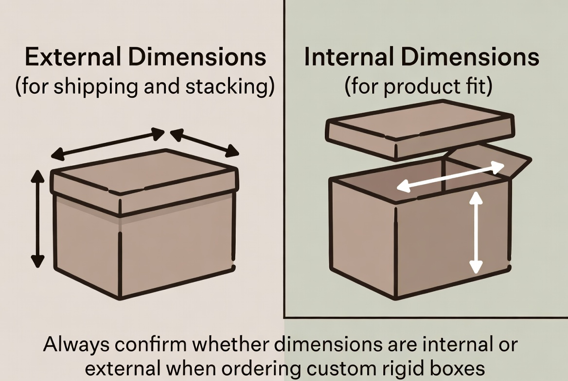 Internal And External Box Dimensions Comparison