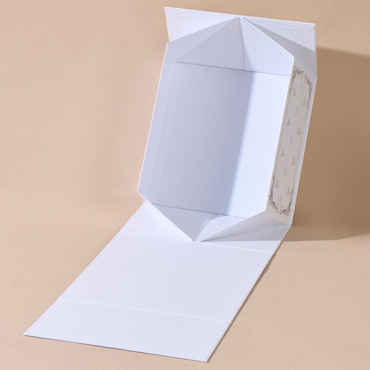 Foldable Magnetic Gift Box with Ribbon