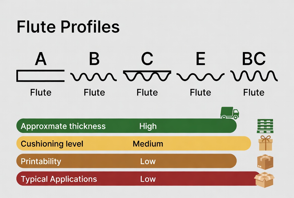Corrugated Flute Types Comparison