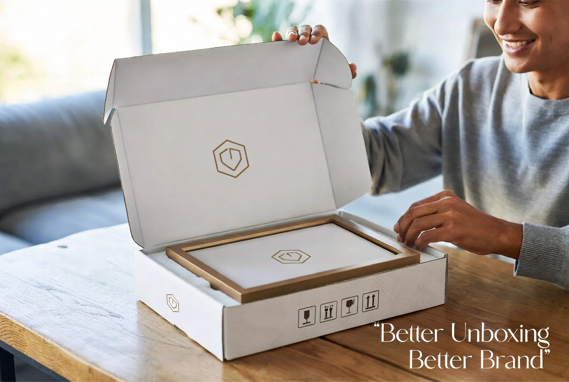 Branded Unboxing Experience For Frames Branded Unboxing Experience For Frames