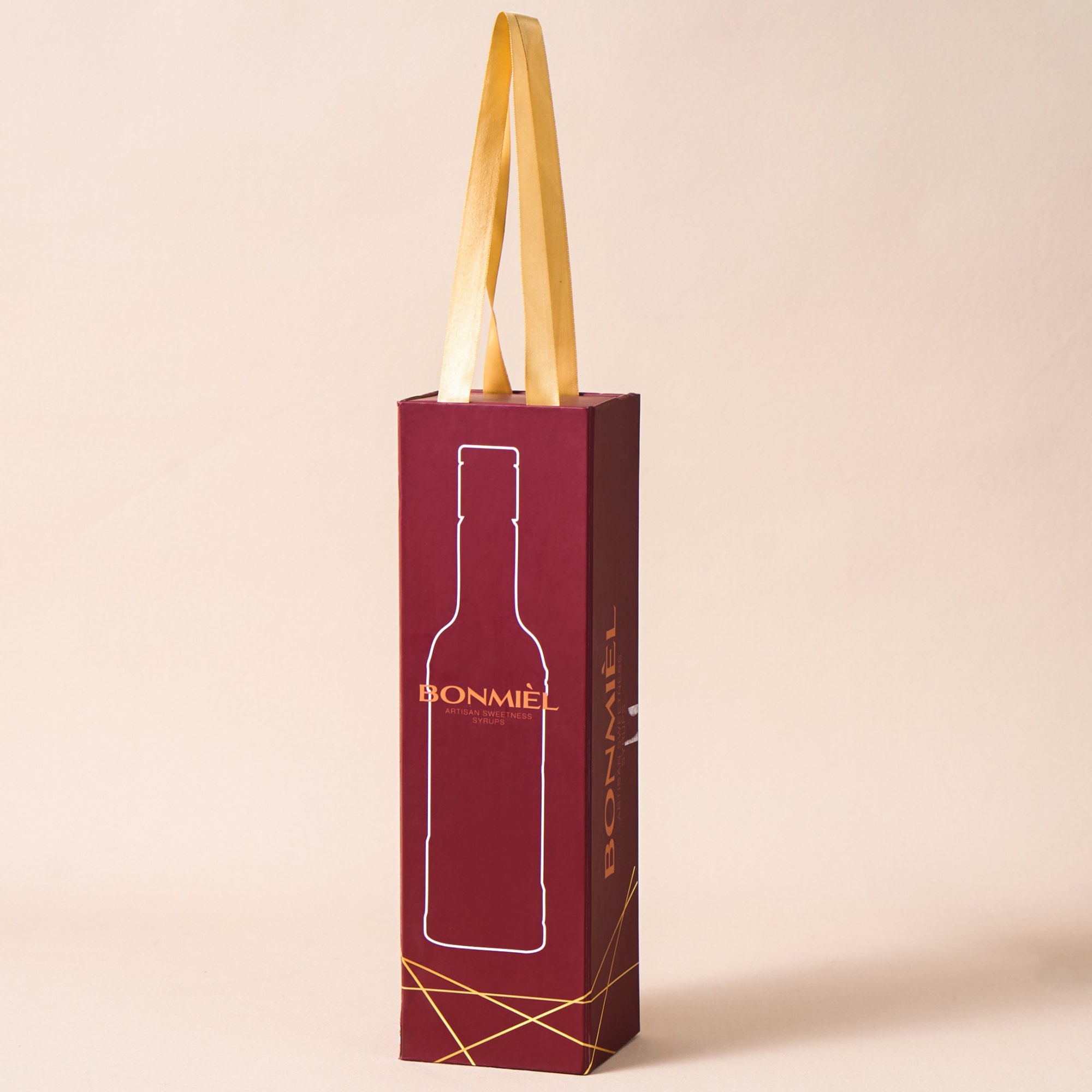 Ribbon-Handled Magnetic Wine Gift Box
