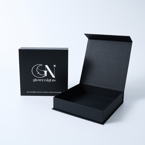 Custom Black Magnetic Gift Box with Hot Stamping Logo