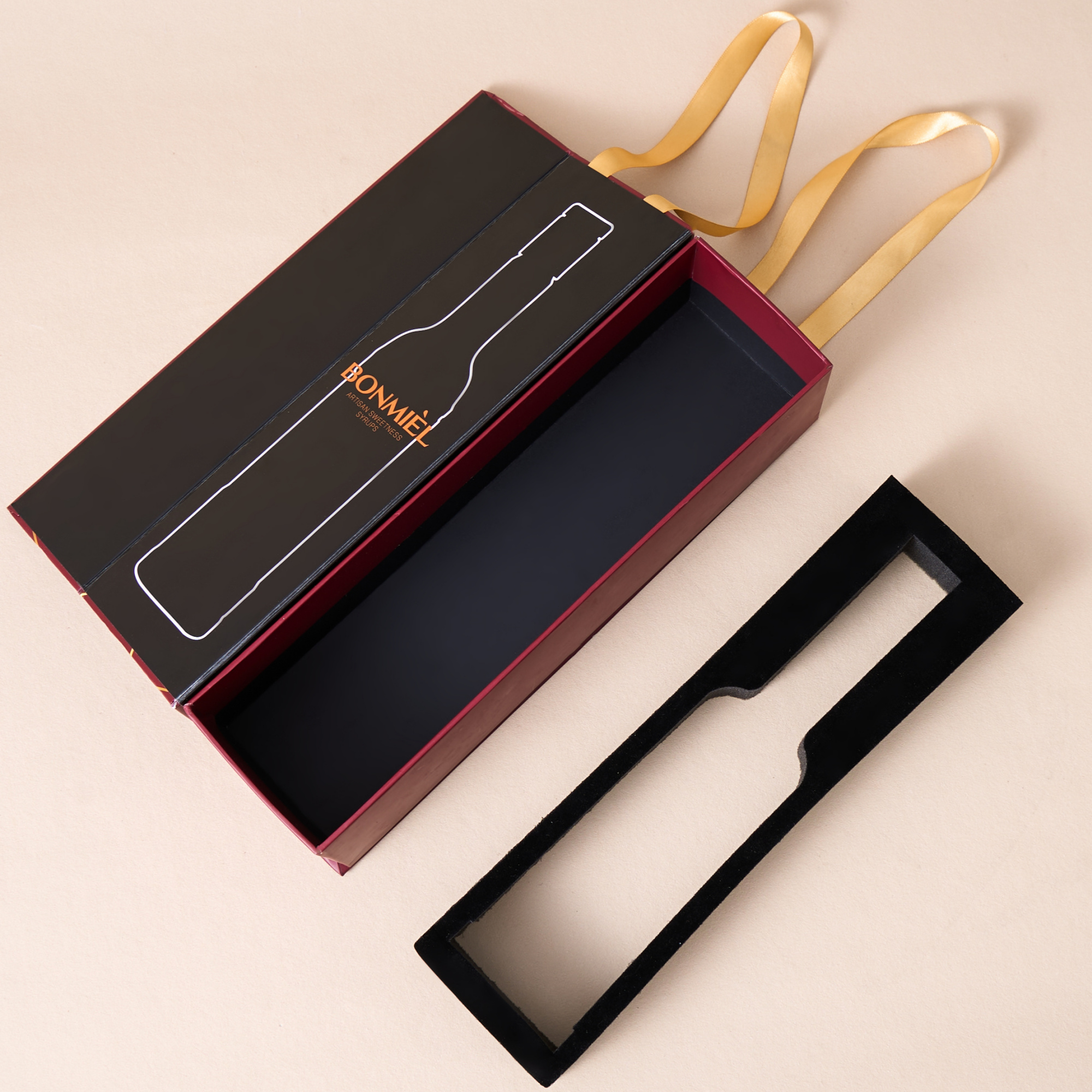 Ribbon-Handled Magnetic Wine Gift Box